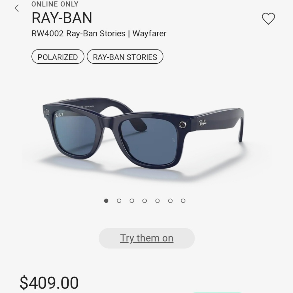 Ray-Ban Stories Wayfarer L Polarized - Brown Sunglasses